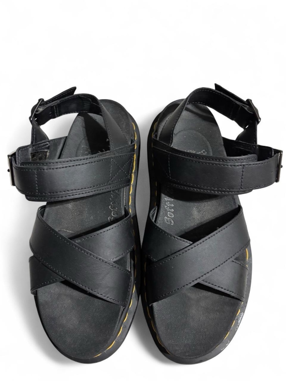 Doc Martens Black Cross-Strap Comfort Sandals